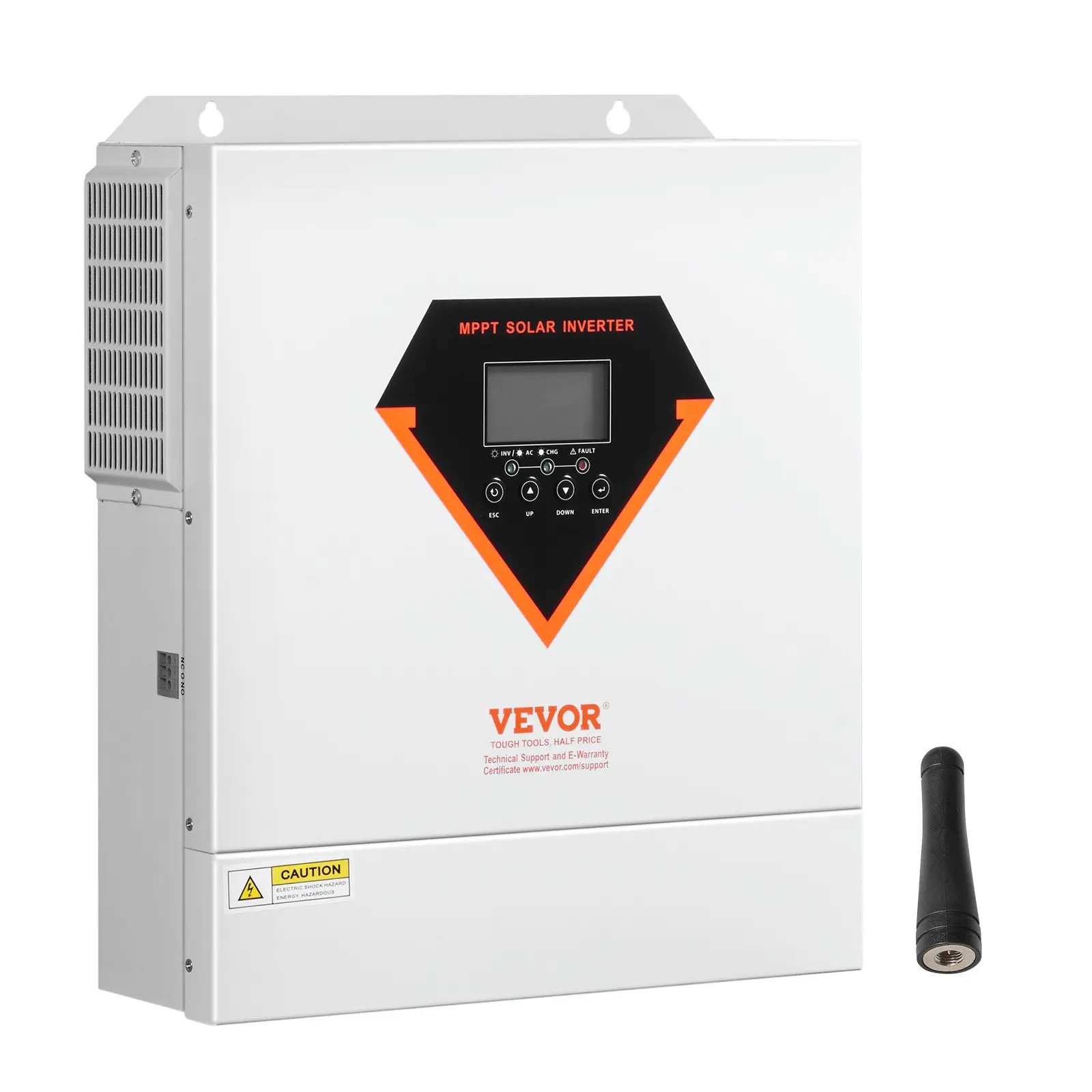 VEVOR Hybrid Solar Inverter, 3000W, All in One Pure Sine Wave Power Inverter Charger, 24V DC to 110/120V AC, with Built-in 100A MPPT Solar Controller, for Off-Grid System Lead Acid Lithium BatterySummervibes