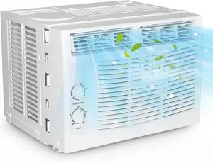 5,000 BTU Window Air Conditioner, Window AC Unit without Remote Control, Timer Function & Easy Install Kit – Fast Cooling for Small Bedrooms