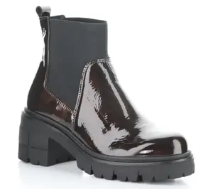 Bos. & Co. Winter Machado Patent Leather/Elastic Boot - Bianc