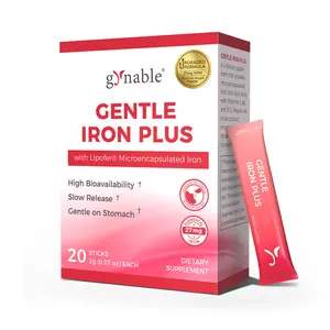 [New Upgraded Powder]Gynable Gentle Iron Supplement forwomen, 27mg Lipofer Microencapsulated Slow Release Iron,Tongue-Dissolving Powder Without Water, Vitamin C B6 B12Folic Acid Beet Root for High Absorption, 20 Daily Sticks Summervibes