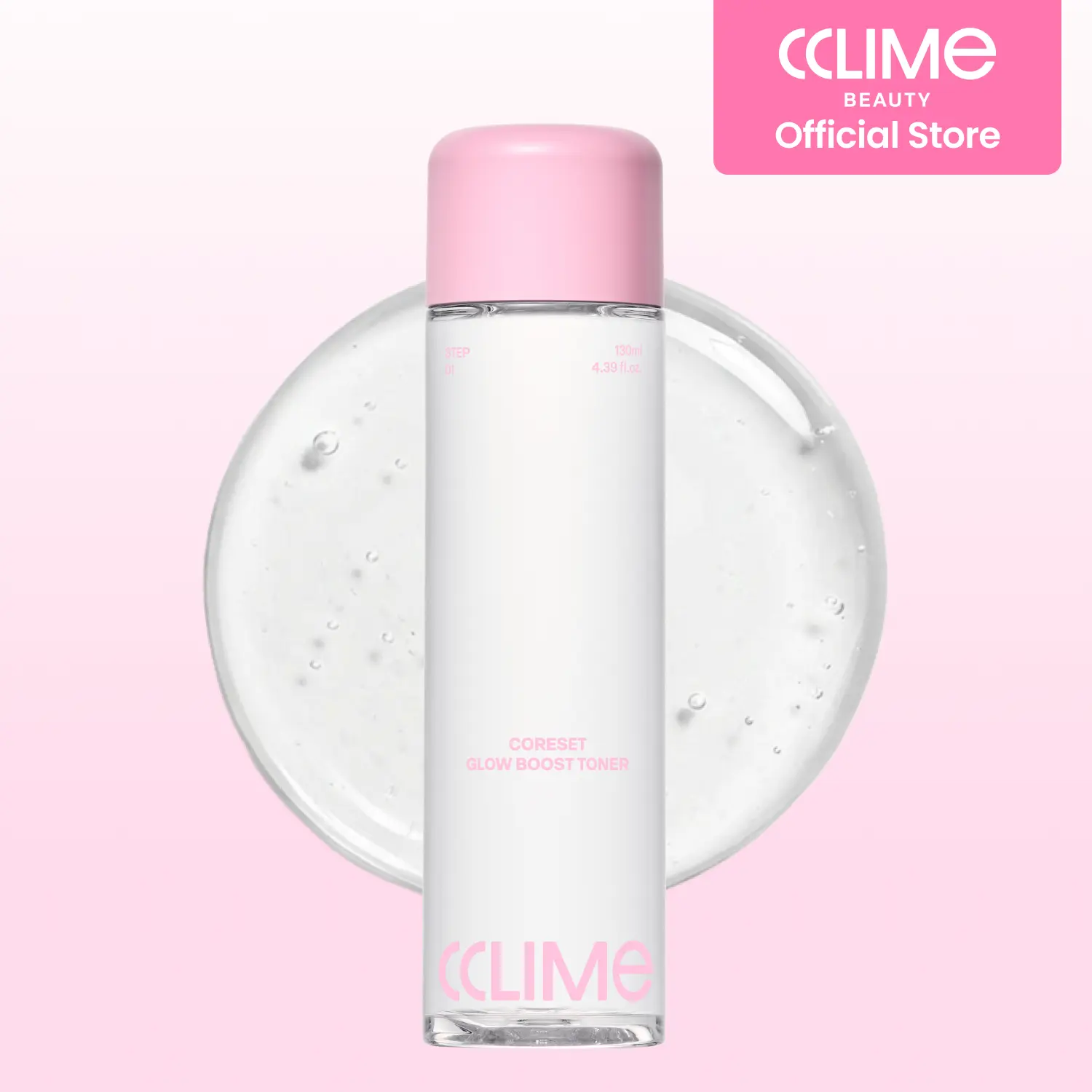 [CCLIME OFFICIAL] CoreSet Glow Boost Toner with Peptide & Rose PDRN, Antioxidant Facial Toner, Hydrating & Firming Essence for All Skin Types, Korean Skin Care (4.39 Fl Oz / 130ml)