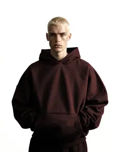 Y27 - Heavy Boxy Organic Hoodie — Maroon [520 GSM]