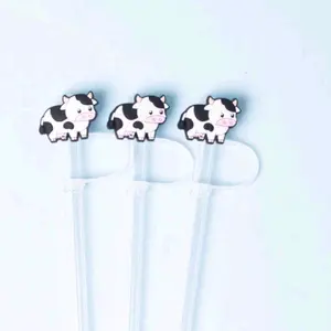 1 Piece Cow Straw Topper