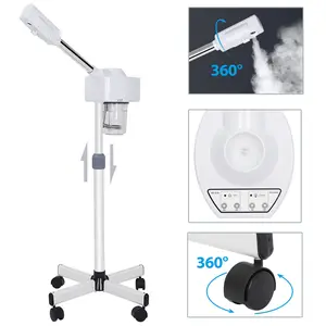 SuperDeal Salon Facial Steamer Treatment with Ozone and Aromatherapy, White Steel Acne