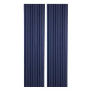Navy Blue Flexible 1" Standard Bead 3D Fluted Semi-Circle Shiplap Wood Wall Panel