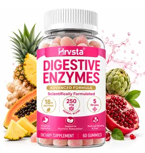 Digestive Enzymes Gummies - 60 Count Health and Wellness Vitamin Dietary Supplement with Herbal Blend, Probiotics for Daily Digestive Wellness, Gut Support