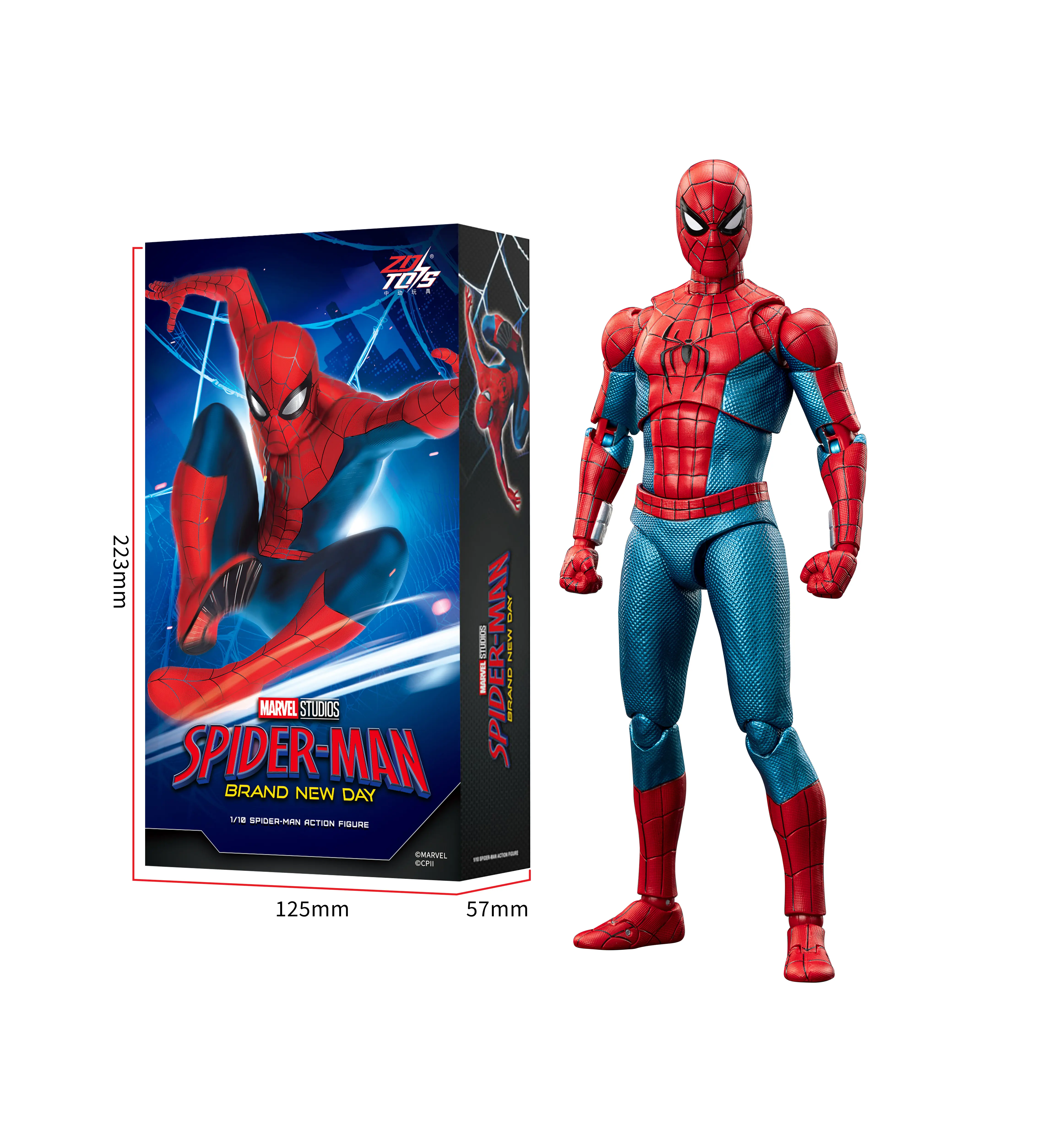 Marvel Spider-Man: Brand New Day Collectible Action Figure Set, Comics-Style Superhero Figurines, Unisex Gift for 4+ Collectors