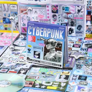 30 Sheets Retro & Future Sticker Book, Decal Sticker, DIY Decorations for Bullet Journals, Phone Cases, Photo Frames, Skateboards, Computers, Water Bottles