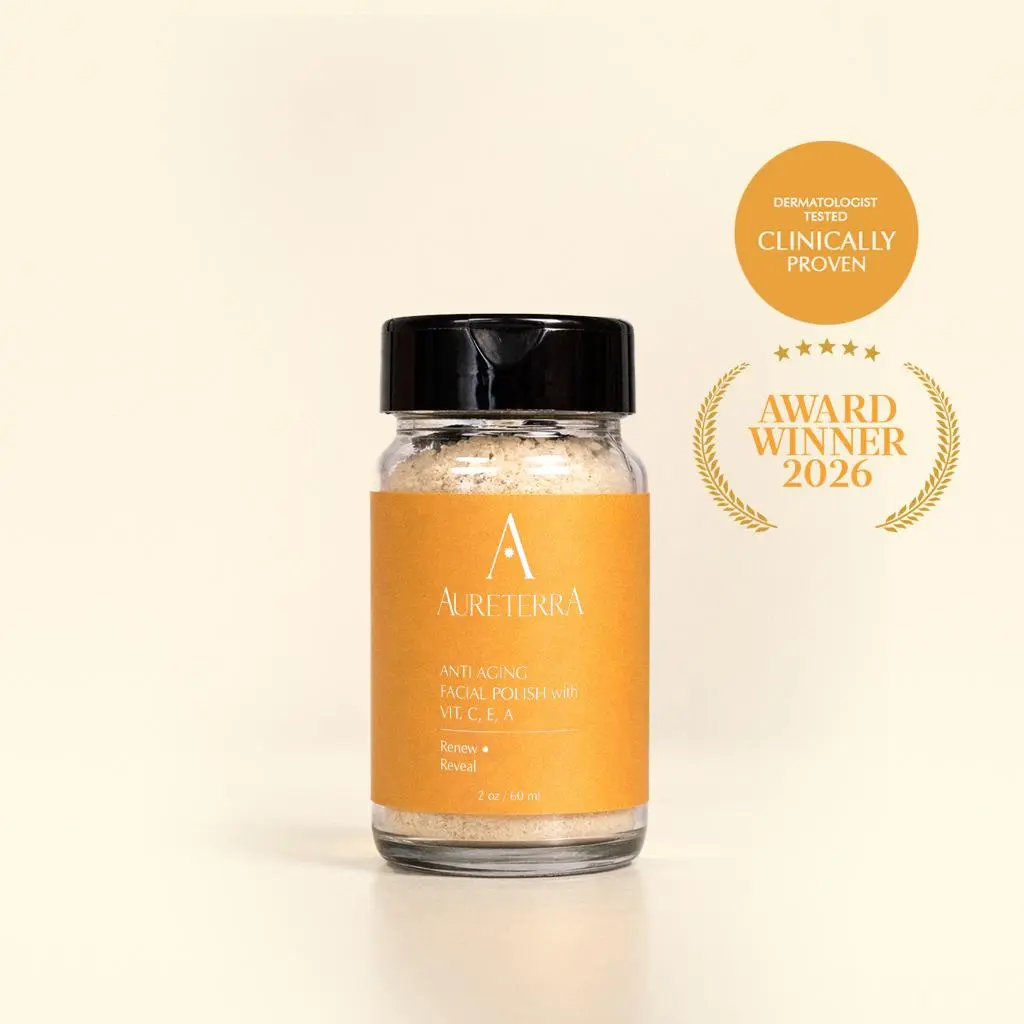 Aureterra Vitamin C, E & A Facial Polish — Powder Exfoliating Cleanser