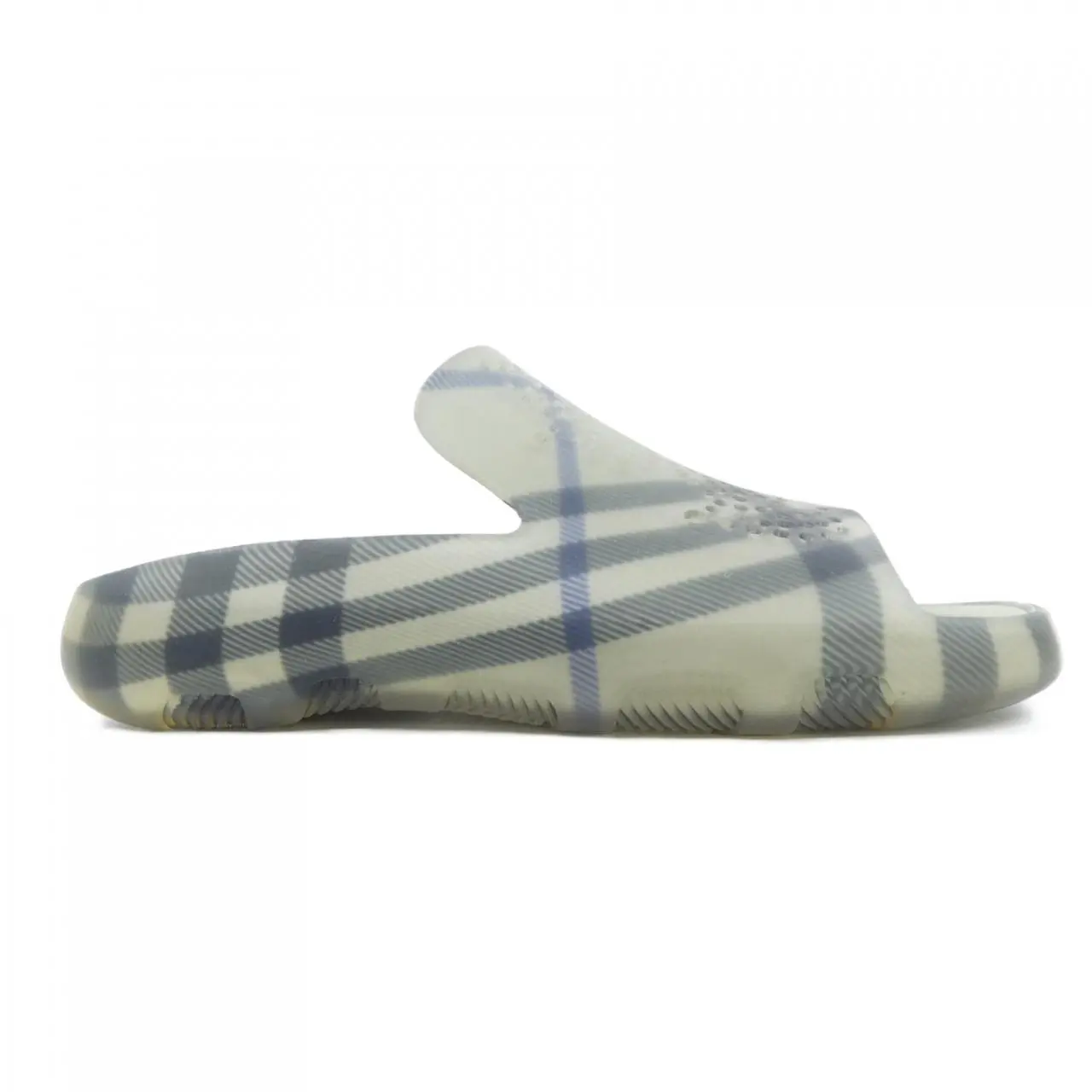 Pre-owned BURBERRY Rubber Small Leather Goods Check Sandals