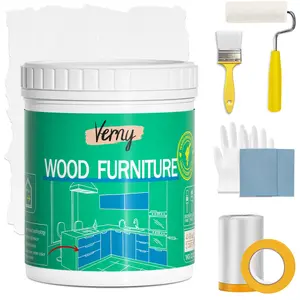 VERNY Acrylic Wood Paint for Furniture - Semi-Gloss Water-Based All Match Paint 32OZ Non-Toxic Odorless Eco-Friendly DIY Tools Included