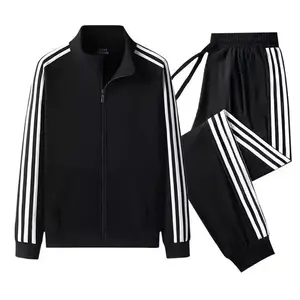 Autumn Casual Sports Suit Men's Sweatshirt Couple Set Spring and Autumn Thin Jacket Plus Size Sportswear for Men and Women