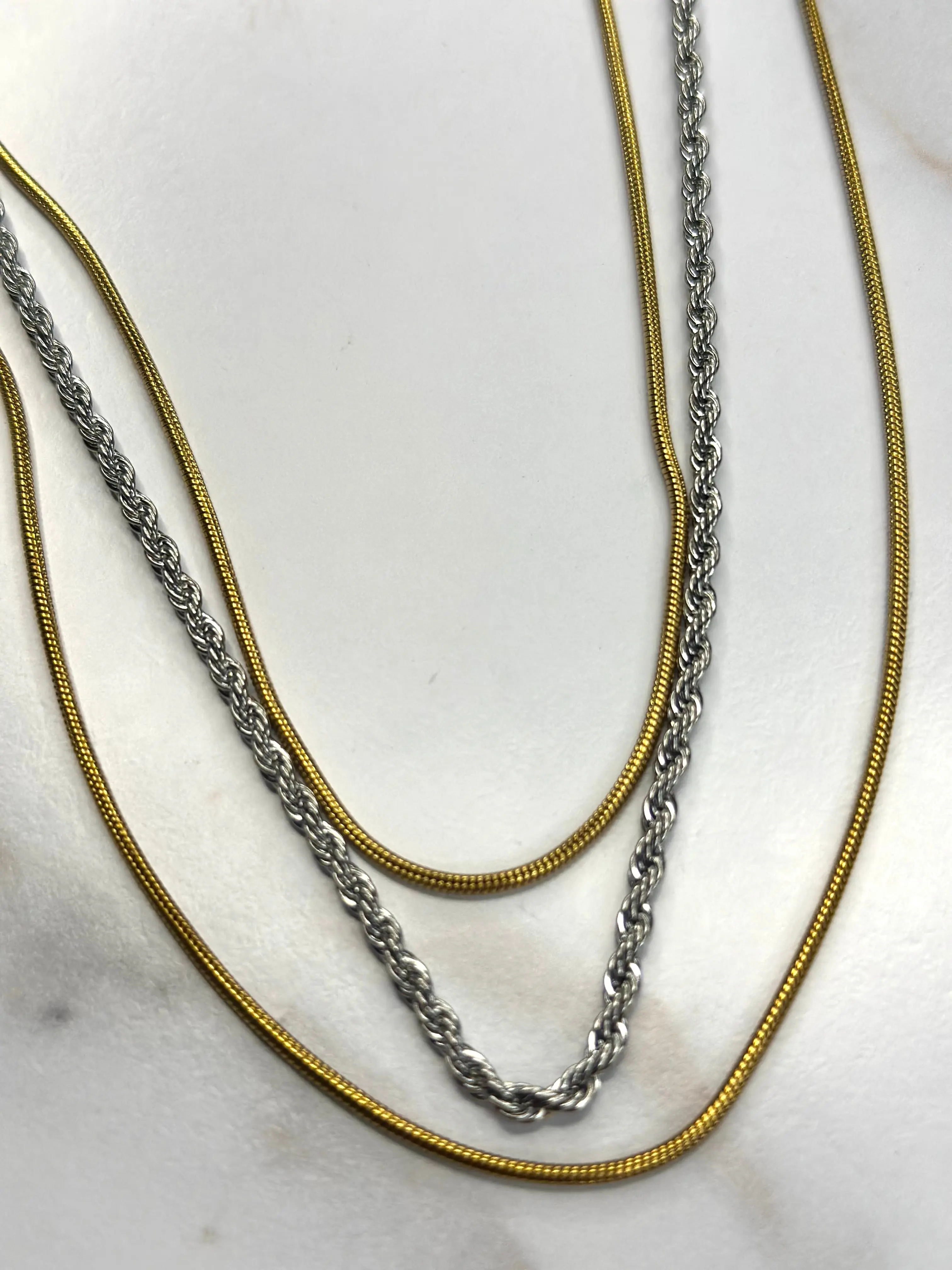 Bethany two tone layering necklace Bethany two tone layering necklace