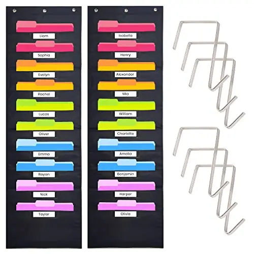 Black   Pack of 2 (10 Name Tag Pockets)