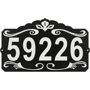 Address Sign, Number, Waterproof and Rustproof 8 x 13.4 Inch Address Plaque for Yard Home Office Street