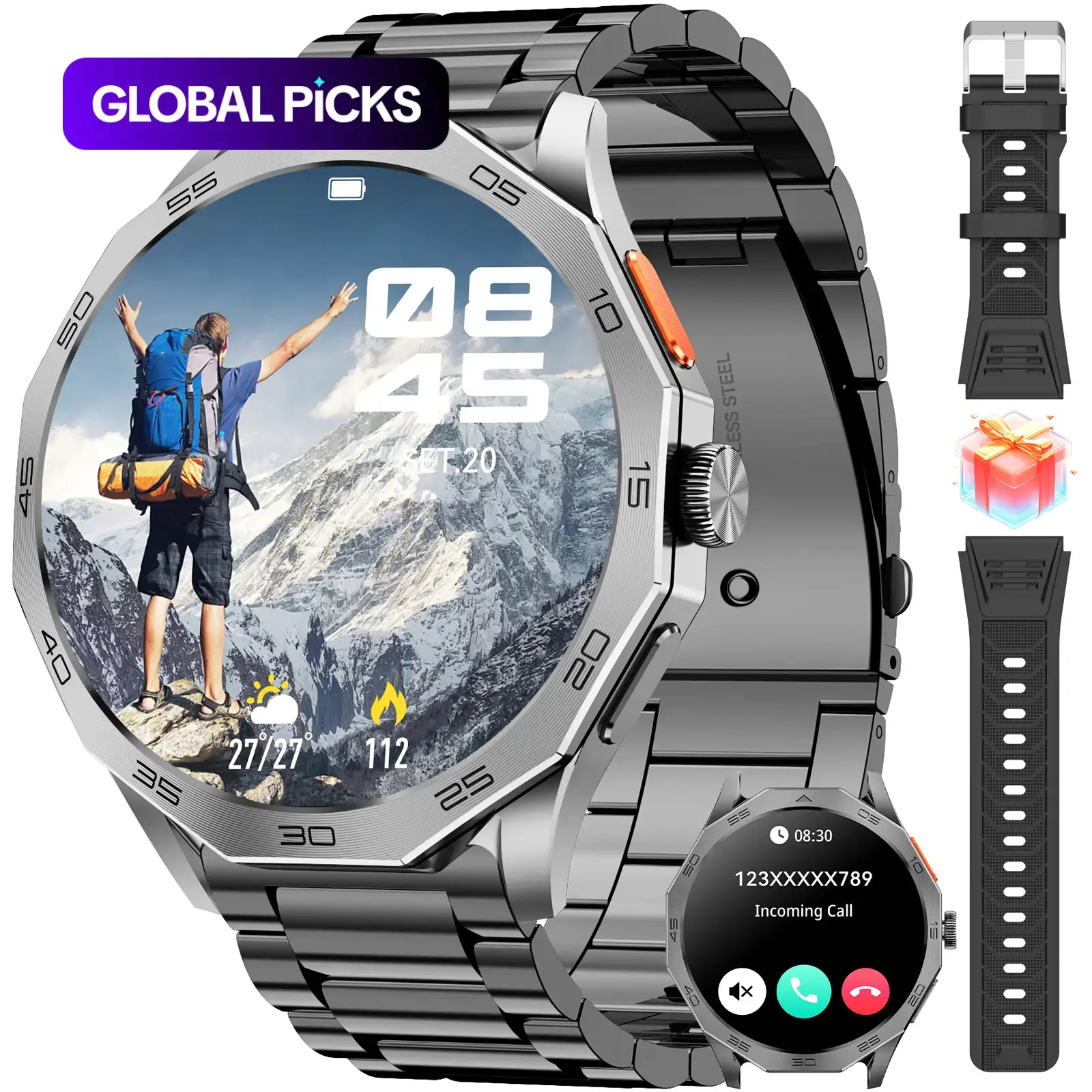 Multifunctional Smartwatch, Fashion Digital Sports Watch for Women and Men, Smart Watch for Android, Waterproof Fitness Smartwatches #GLOBAL PICKS