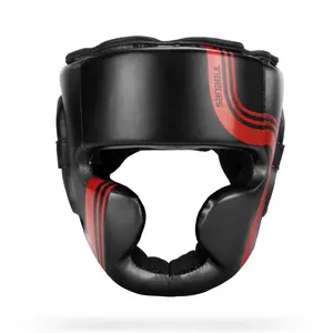 CORE Series Sparring Head Gear - Black with Red Accents, Designed for Protection and Comfort