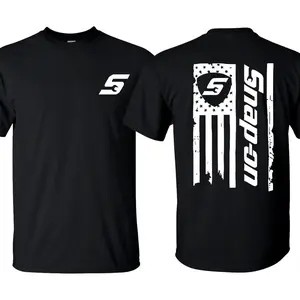 Snap-On American Flag T-Shirt USA Flag Perfect for Garage Enthusiasts Automotive Fans Menswear Top Graphic Tees Men Gifts Streetwear Tshirt 100% Cotton Regular Fit