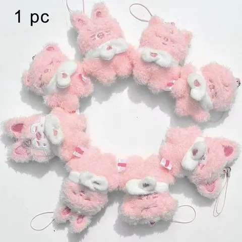 New Mini Doll with Scarf, Animal Plush Keychain, Cute Keychain Accessory, Cute Bag Decor, Adorable Miniature Doll, Perfect for Accessories, Keychain Kawaii