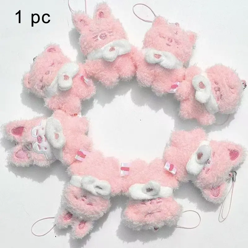 New Mini Doll with Scarf, Animal Plush Keychain, Cute Keychain Accessory, Cute Bag Decor, Adorable Miniature Doll, Perfect for Accessories, Keychain Kawaii