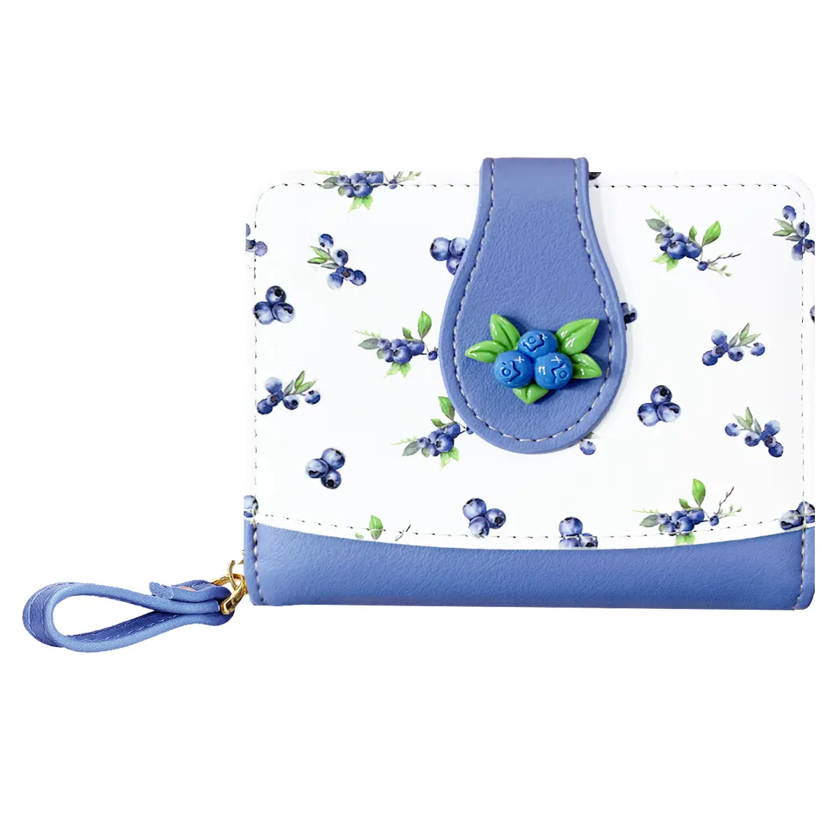 Cutest Fruit Prints Wallet Card Holder Small Wallet Zipper Coin Pocket Wallet for Women Girls