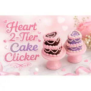 Heart 2-Tier Cake Clicker