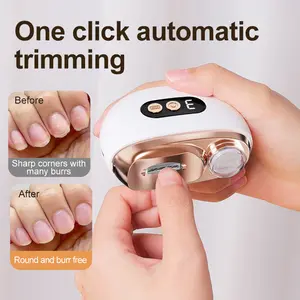 Electric Nail Clippers, Featuring A Nail File and Three-speed Settings. Electric Nail Trimmer with LED Light and Storage Case. Smart Nail Clippers Suitable for Infants, Adults, and Seniors, Nail Care.