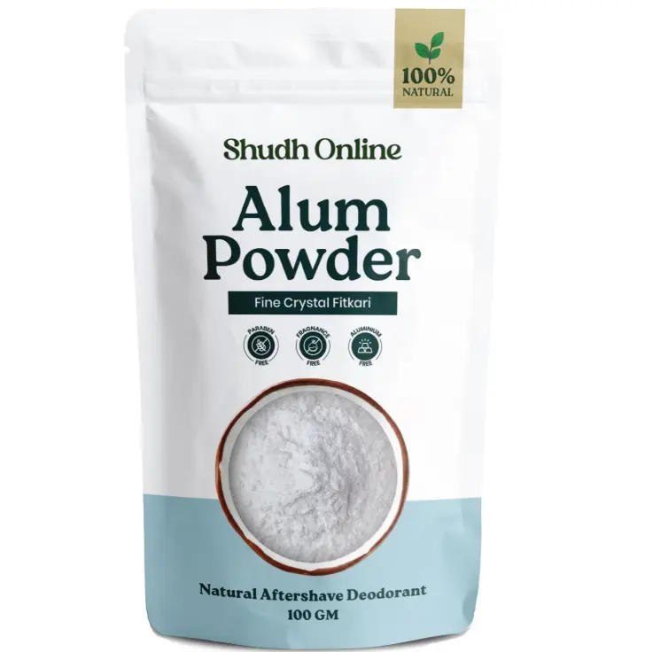 Alum Powder for Skin, Piedra de Alumbre en Polvo (3.5 oz - 100g), Fitkari Alum Stone for Face, Granulado Alumbre para Lavado Intimo, Tawas Allum Salt Spice