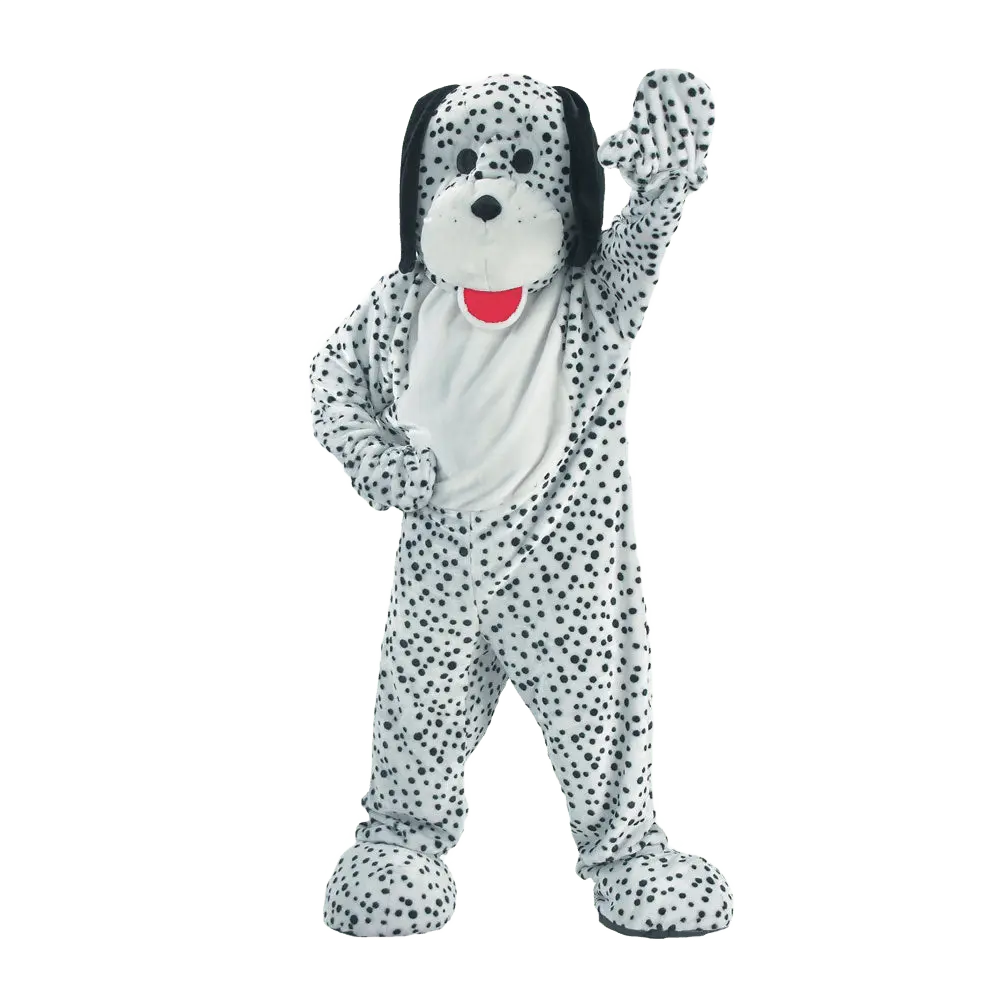 Dalmatian Mascot Costume For Kids - Black & White Full Body Jumpsuit with Head, Mitts & Shoe Covers – Cute Animal Mascot Outfit for Animal Theme Party, School Play, Birthday Events & Cosplay