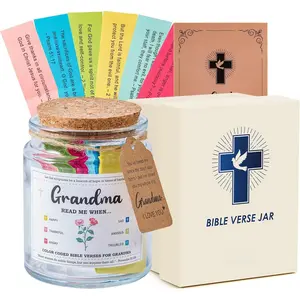 Grandma Gifts from Granddaughter Grandson Easter Gifts for Women Adults Birthday Mothers Day  for Grandma from Grand  Grandchildren  Verse Jar for Women Grandmother