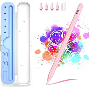 Stylus Pen for iPad A16/10th/9th Generation, 10Mins Fast Charge for  Pencil&iPad Pen, Compatible with iPad A16/10th/9th/8th/7th/6th/Pro 13''11''M4/12.9 inch/Air 11'' 13'' M3/M2/Mini 6/5, Pink