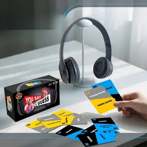 Earphone Guessing Game Tabletop Card Party Family Interactive Toy, Fun Board Games for Kids & Adults, Perfect for Gatherings & Parties