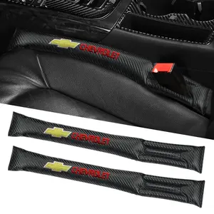 2PCS Car Seat Gap Filler Soft Car Shaped Pads PU Leather Car Seat Gap padding Seat plug Leakproof Pads Interior Storage Organizers For Chevrolet Auto Accessorie Interior Dual Pack