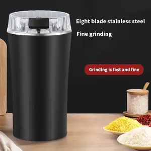 Compact Portable 300W Electric Coffee Grinder Ultra-fine Powder Fast Grinding Multi-function for Beans Spices Nuts Food Processor and Mixer