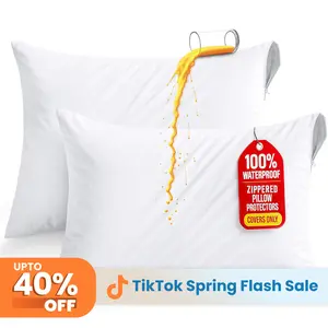 Utopia Bedding Pillow Protectors with Zipper, Bed Bug and Dust Mite Proof Pillow Covers, Ultra Soft Pillow Encasements, Moisture Wicking and Waterproof Pillow Cases