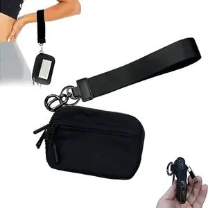 New Wallet 2nd Gen Or Dual Zipper Pouch Wallet, Nylon Wristlet Wallet For Everyday Use WithRFlD Protection, Zippered Card Case With Ld Window/Hand Strap Christmas Gift