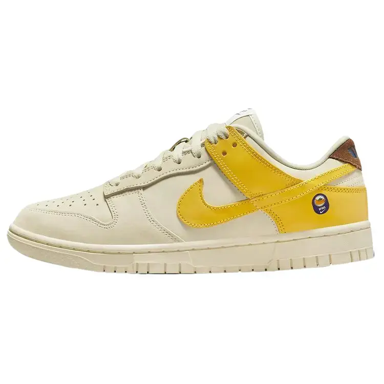 NIKE Women's Dunk Low LX Banana-Inspired Fruit-Inspired Athletic Sneaker, Comfortable Support Footwear with Everyday Wearability, Rubber, Low Top, Leather Upper, Casual