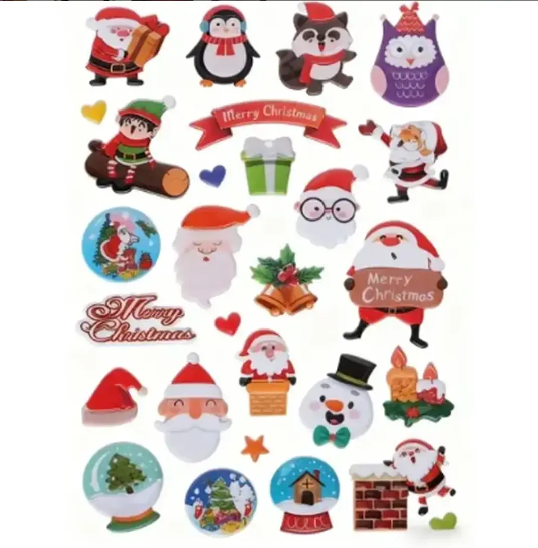 Christmas Adhesive Stickers, Decorative Bottle Decals – DIY Random-Style Bottle Decor Stickers