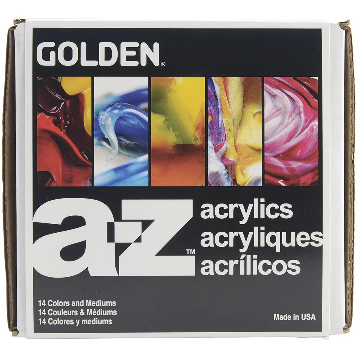 Golden Heavy Body Acrylic Paint Explorer Set, 10+4 Items Painting Tools, Professional Artist-Grade Art Supplies