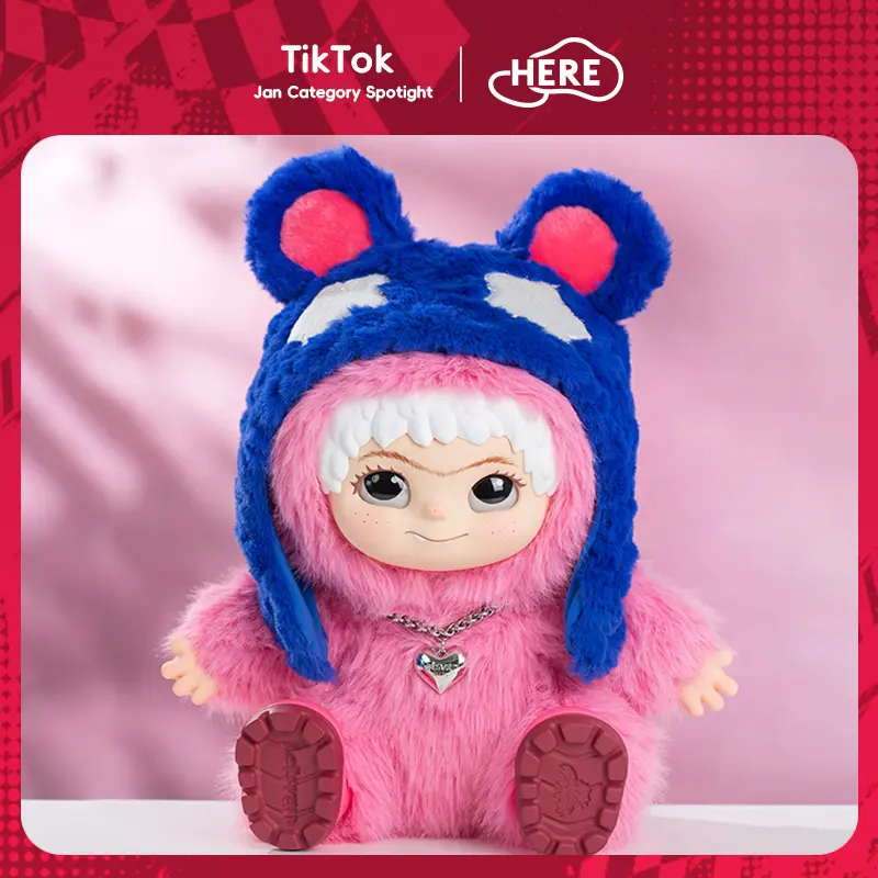 WAKUKU Fuzzy Trendy Fun Party Plus UP TO MISCHIEF Collectible Figurines Statues