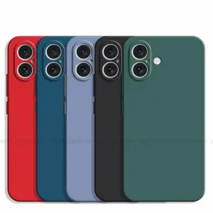 For iPhone 16 Case iPhone 16 17 Pro Max Cover Original TPU Luxury Shockproof Liquid Silicone Protective Phone Cover iPhone 16