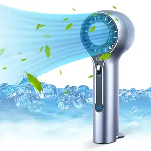 Portable Handheld Fan,High Speed Turbo Personal Fan with 100 Speed Adjustable, 3000mAh Battery Rechargeable, Digital Display, for Travel Camping Outdoor, Gifts for Women Men