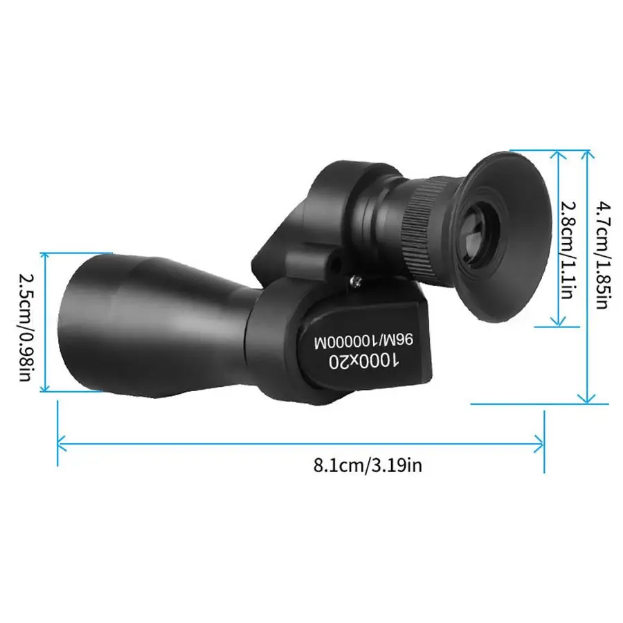 1000X20 Monocular Telescope, Mini Telescopic Pocket Portable High-definition Imaging High Magnification Zoom Outdoor Fishing Hiking Telescope for Camping