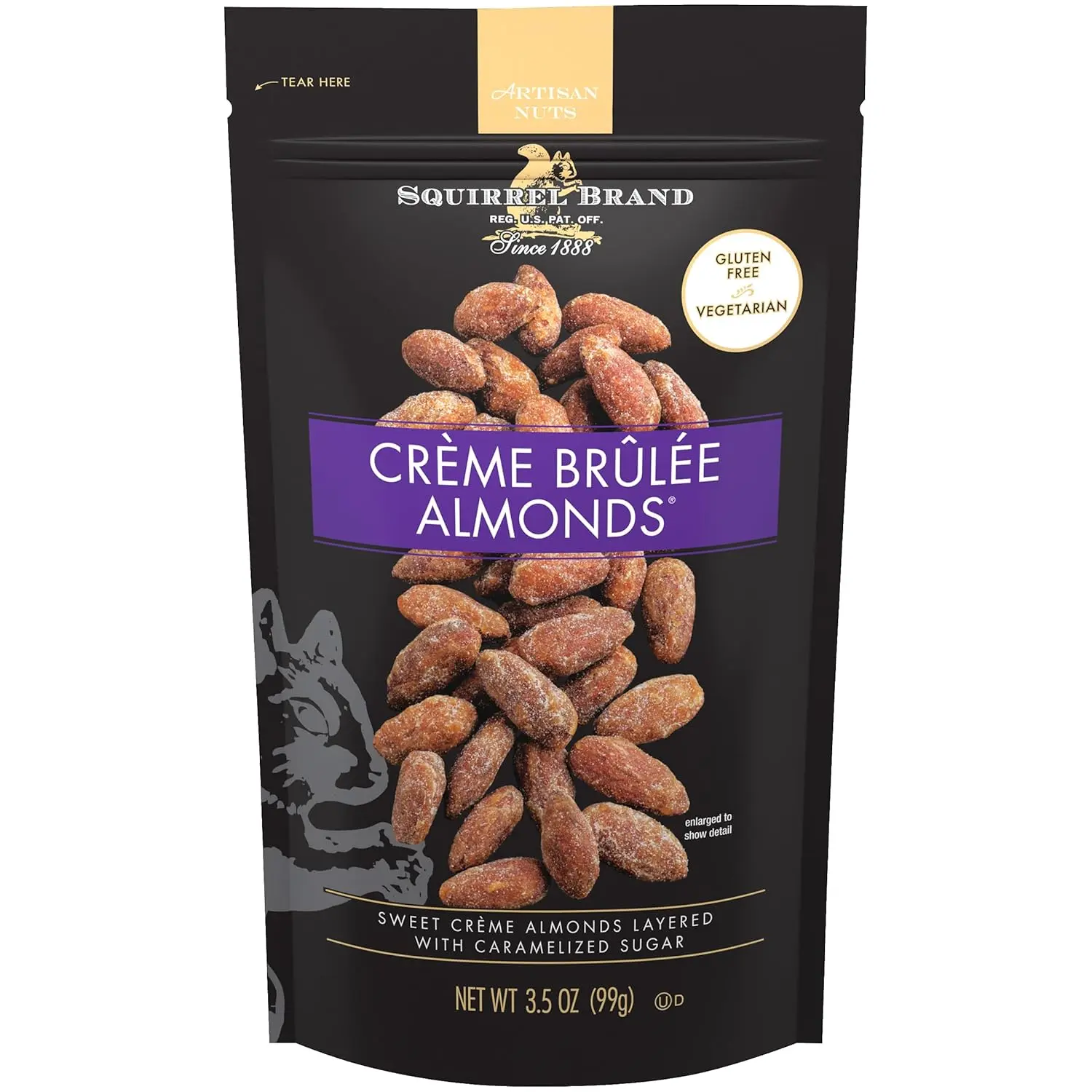 Sweet Crunch Crème Brûlée Almonds – Premium Roasted Almonds with Caramelized Sugar, Gluten Free