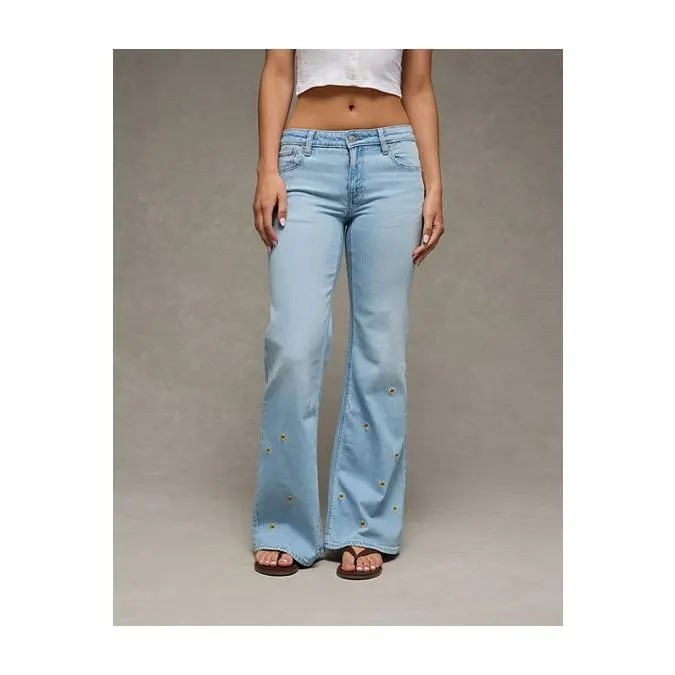 AE Low-Rise Floral Flare Jean