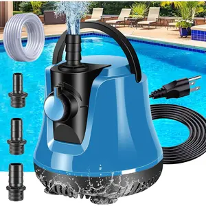 Pump, Flow Sump Pump, Pool Cover Pump Above Ground, Removal Pumps, Pump for Pool Draining with 10ft Drainage Hose,3,950GPH