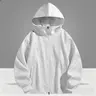 Men's Fitted Zip-Up Menswear Hoodie Shirt Top - Long-Sleeve Plain Simple Streetwear Hoodie Sweatshirt with Diagonal Chest Zipper, Side Pockets