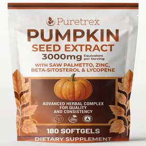 Pumpkin Seed Oil 3000mg with Saw Palmetto – Zinc, Beta-Sitosterol & Lycopene | 180 Softgels