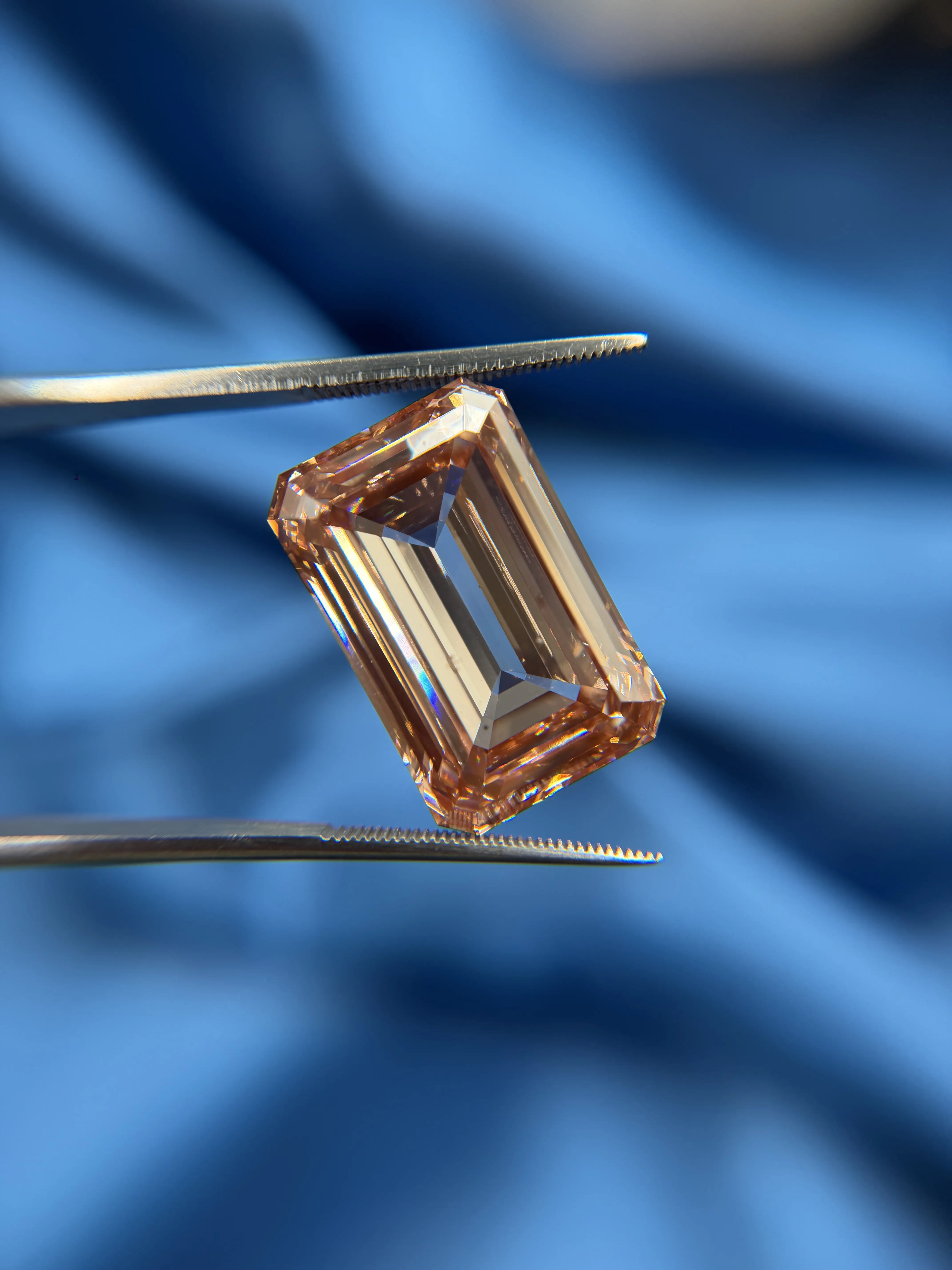 Lab Grown Diamond Emerald Cut, 28.79CT Fancy Intense Pink, IGI Certified