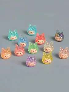 20pcs Cute Luminous Mini Resin Sheep Ornaments, Fun Mini Kiki Figurines, Figurines For Collectors, Mixed Pastels, Expressions, No Electricity Required, Indoor Outdoor Desktop Decoration, Small Animal Model, DIY Accessories